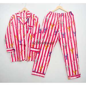 Conjunto de Pijama de Verano para Mujer, Transpirable, 100% Algodón Puro, Estampado de Escorpio, Pantalones de Punto, Camiseta y Shorts - Product Image 1