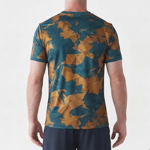 Camiseta con costuras duraderas para hombre, protección UV, ajuste cómodo, ropa deportiva moderna, camiseta transpirable para hombre - Product Image 2