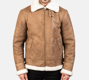 Blousons en cuir véritable pour homme, coupe slim décontractée, style motard, automne-hiver, coupe ample, fermeture éclair, imperméables, coupe-vent, effet délavé - Product Image 4