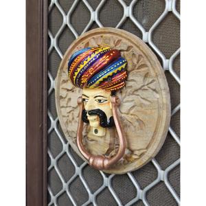 Fait à la main Rajasthani Turban Heurtoir De Porte Élégant En Métal Knick-Knack pour La Décoration Intérieure - Product Image 3