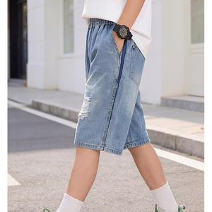 Custom Acid Wash Denim Jorts Streetwear Baggy Fit Vintage Cotton Jean <b>Shorts</b> OEM Manufacturer - Product Image 4