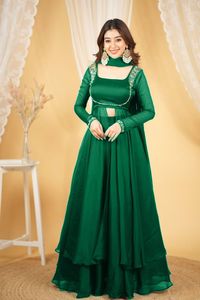 Nueva tela de seda Rangoli pura de diseñador con un atractivo patrón Nick, ideal para kurtis de mujer para fiestas y bodas. - Product Image 2