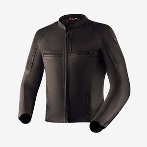 Blouson de moto unisexe en cuir noir, manches longues, respirant, coupe-vent, pour la course automnale, protection CE niveau 2, 400g - Product Image 1