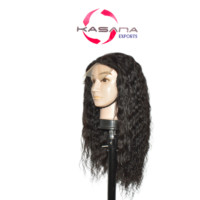 Perruque Premium en Cheveux Humains Indiens Remy, Ondulée Naturelle, Sans Colle, Dentelle Transparente, Double Trame Faite à la Machine, Sur Mesure, Vente en Gros