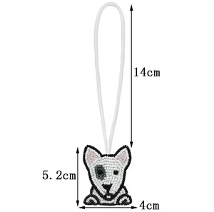 Llaveros de diamantes de imitación hechos a mano, vintage, para fiesta, con letras del alfabeto multicolor, amuletos de muñeca con inicial, en colores amarillo y rojo. - Product Image 4