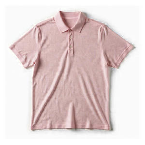 Polo homme uni à manches courtes en tissu tricoté respirant avec logo personnalisé et impression sur le devant - Product Image 5