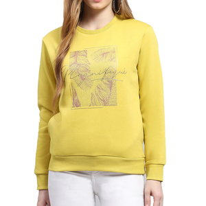 เสื้อสเวตเชิ้ตผู้หญิงสำหรับฤดูหนาว ลายตัวอักษร ทรงปกติ ระบายอากาศได้ดี ผลิตจากผ้ารักษ์โลก รับผลิตสีและโลโก้ตามสั่ง บริการ OEM - Product Image 1