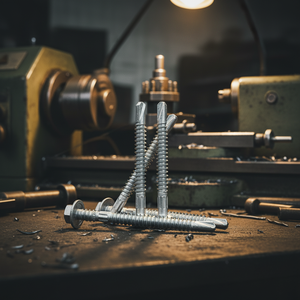 Self-Drilling Screws Washer Head Zinc Hot-Dip Galvanized Carbon Steel Class 8 Metric/Inch Standard Coarse Thread Full-Length - Product Image 1