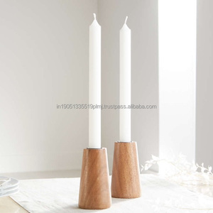 Porte-bougie chauffe-plat en bois de manguier personnalisé de haute qualité et ensemble de pots de lanterne pour pot de bougie décoratif de Noël en Inde - Product Image 5