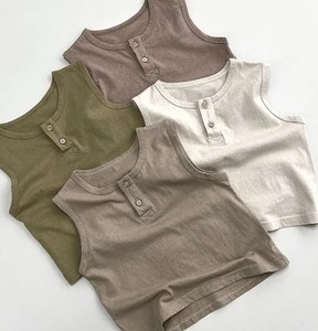 T-shirt sans manches décontracté en coton écologique à séchage rapide, col rond - Product Image 6