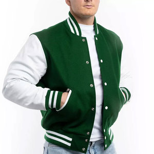 Chaquetas varsity para hombre de talla grande al por mayor, chaquetas varsity lisas con logotipo personalizado, chaqueta varsity tipo letterman para hombre - Product Image 6