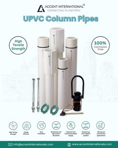 Tuyau de colonne en PVC-U durable de haute qualité ACCENT pour l'irrigation agricole par forage, longueurs de 3 et 6 mètres - Product Image 3