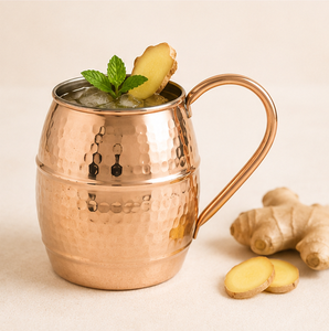 Vente en gros de tasses à Moscow Mule en cuivre pur, finition martelée artisanale, tasses à bière en cuivre massif avec logo personnalisable - Product Image 4