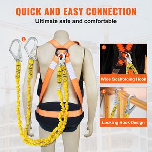 Cordino di Sicurezza in Alluminio da 38mm, Protezione Anticaduta 6ft, 2 Ganci a Scatto in Acciaio, Cintura di Sicurezza Retrattile per Esterni/Interni - Product Image 6