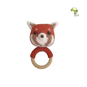 Hochet musical sensoriel en laine douce fait main au crochet pour bébé, anneau en laine naturelle sûr, cadeau pour nouveau-né, design personnalisé - Product Image 4