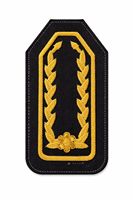 Épaulette de luxe brodée à la main de haute qualité avec fil de bullion, insigne de couronne dorée, écusson cérémoniel personnalisé 3D