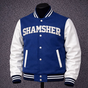 Blouson bomber tendance, manches écologiques, coupe ajustée, personnalisation avec votre propre logo, fabricant direct, fabrication de blousons universitaires. - Product Image 1