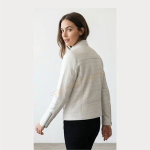 Chaquetas de Cuero para Mujer a Precio de Fábrica, Chaqueta de Invierno Acolchada, Largo Regular, Cálida, Rellena de Algodón Crudo, Chaqueta de Cuero Corta - Product Image 3