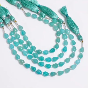 Perles de pierre d'amazonite naturelle facettées en forme de goutte d'eau 6mm 8mm, vente en gros pour la fabrication de bijoux, prix d'usine - Product Image 4