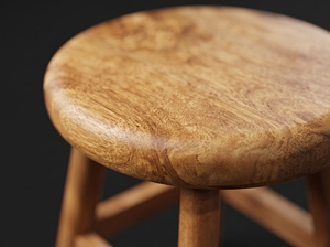 Solid Teak <b>Wood</b> Modern Rustic Farmhouse Handmade <b>Stool</b> and Ottoman for Living Room Hotel Restaurant - Product Image 3