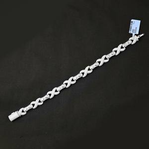 Dvars Diamond <b>Infinity</b> Moissanite Women's <b>Bracelet</b> Iced VVS D Color Solid Gold Plated 925 Sterling Silver Passes Diamond Tester - Product Image 5