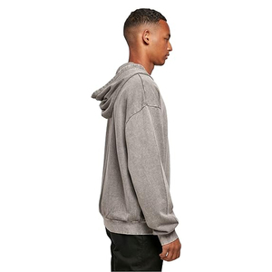 Nouveau style 2026 – Sweat à capuche décontracté pour homme en polyester/coton délavé à l'acide, personnalisable, motif uni, respirant, idéal pour l'automne - Product Image 4