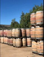 Barils à vin en chêne français et américain usagés, tailles 225L et 300L, pour le stockage du vin, MOQ 10 pièces, livraison en 3 jours