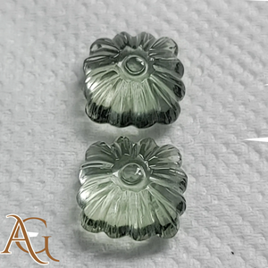 Ametista verde natural tallada en cuarzo, talla intaglio, piedra preciosa suelta, fabricante mayorista, para fabricación de joyas, calibrada - Product Image 3