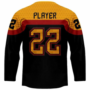 Men Blank <b>Ice</b> Hockey Jersey Long-Sleeved Practice Jersey Professional Grade Teamwear V-Neck Design Loose Hockey Sleeves - Product Image 2