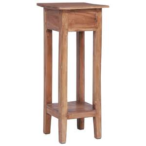 Support pour plantes en bois de mahogany massif, brun chaud, 11,8x11,8x29,5 pouces, table de chevet - Product Image 3