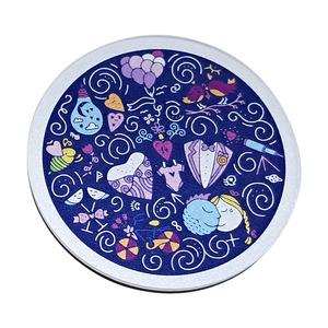 Imán Acrílico Azul Personalizado para Refrigerador, Forma Redonda, Decoración para el Día de la Boda, Regalo - Product Image 1