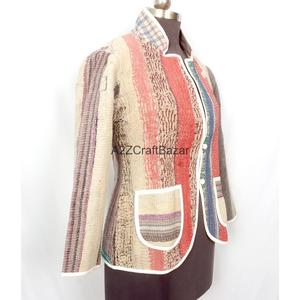Chaqueta de Invierno Reversible para Mujer, Estilo Vintage, Ecológica, 100% Algodón, con Estampado Digital y Diseño de Punto - Product Image 3
