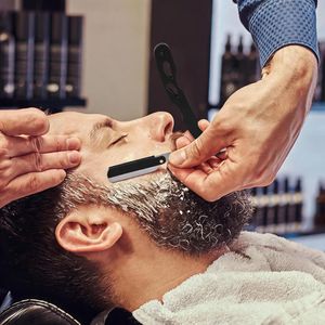 100% Stainless Steel <b>Straight</b> <b>Razor</b> for Men Professional Barber <b>Razor</b> with 10 Single Blades for Close Shaving Salon Use - Product Image 6