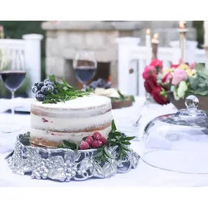 Support à gâteau en métal fait main avec base lourde, plateau de présentation pour hôtels et restaurants, support à gâteau en plastique écologique fait main - Product Image 4