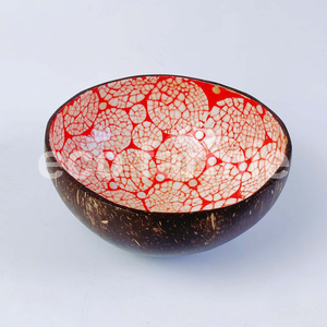 Ready to ship - Coconut lacquer bowl eggshell inlay lacquered coco shell bowls best price from <b>Vietnam</b> factory - Product Image 1