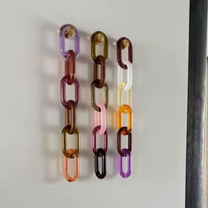 Eslabones de Cadena de Resina Transparente Coloridos, Arte para Colgar en la Pared, Escultura de Moda, Fundición de Epoxi, Forma Irregular - Product Image 1