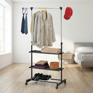 Moderno Perchero Metálico Ajustable para Ropa, Mueble para el Hogar, Estilo Taiwanés - Product Image 6