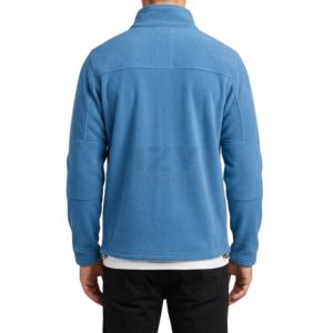 Steel Blue Full Zip Winter Fleece <b>Jacket</b> Breathable Premium Quality Soft Fleece Polar <b>Jackets</b> For <b>Men</b> - Product Image 2