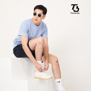 Áo Phông Pha 65% Cotton 35% Polyester Áo Phông Cổ Lọ Nam Chất Lượng Cao Thêu Trống Tùy Chỉnh OEM Sản Xuất Tại Thái Lan - Product Image 2