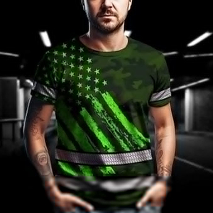 เสื้อเชิ้ตสะท้อนแสงแบบกำหนดเองสำหรับผู้ชาย เสื้อ Hi Vis พิมพ์ลายแบบ Sublimation พร้อมชื่อสั่งทำได้ ระดับ Class 3 เสื้อเซฟตี้สำหรับทำงาน - Product Image 3