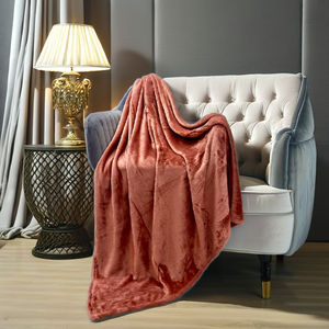 Style américain personnalisé été matelassé corail polaire jeter couverture solide motif microfibre polyester climatisation amical - Product Image 1