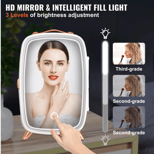 Mini Refrigerador Portátil de 10 Litros y 12 Latas para Dormitorio, Almacenamiento de Bebidas y Alimentos de Lujo para Cuidado de la Piel, Leche Materna y Chi - Product Image 2