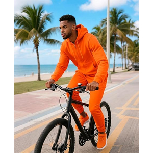 Mens Casual Sportswear Set Zip Hoodie and Elastic Waist Jogger Pants Athletic Running Outfit for <b>Comfort</b> - Product Image 5
