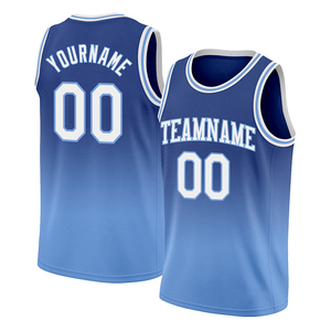 Camiseta de Baloncesto Personalizada con Nombre de Equipo y Número 00, Azul Degradado, Malla sin Mangas, Unisex, para Adultos, Sublimada, 100% - Product Image 4