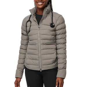 Veste matelassée de luxe surdimensionnée en coton et nylon de haute qualité, personnalisée, avec fermeture éclair, capuche et logo, pour femme, hiver - Product Image 1