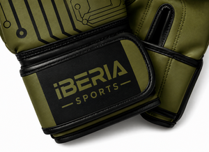 ถุงมือชกมวย IBERIA รุ่นพรีเมียม สีเขียวมะกอก ทำจากหนัง PU สำหรับฝึกซ้อม รับทำโลโก้ตามสั่ง (OEM) ขายส่งอุปกรณ์กีฬา - Product Image 5
