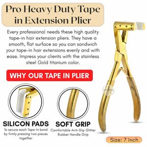 Pinzas y Herramientas Profesionales de Alta Calidad para Extensiones de Cabello de Acero Inoxidable con Empuñadura de Plástico - Product Image 2