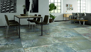 Carreaux muraux en céramique métallique, carreaux de sol en porcelaine polie FT 600x1200mm, aspect métallique, carreaux vitrifiés émaillés pour la décoration intérieure - Product Image 6