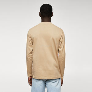 <b>High</b> Quality 100% Cotton Men's T-Shirts Custom Logo Printing Long Sleeve O-<b>Neck</b> Casual Style Wholesale Full Sleeve <b>Tshirts</b> - Product Image 3