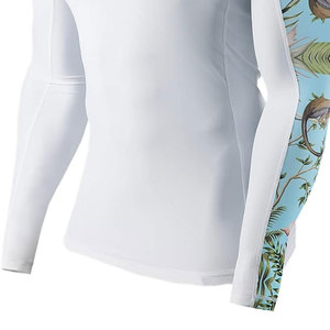 Breathable Sustainable New Custom Design Low Price Lightweight Short Sleeve Polyester/Nylon Digital Print <b>Men's</b> Rash Guard Soft - Product Image 5